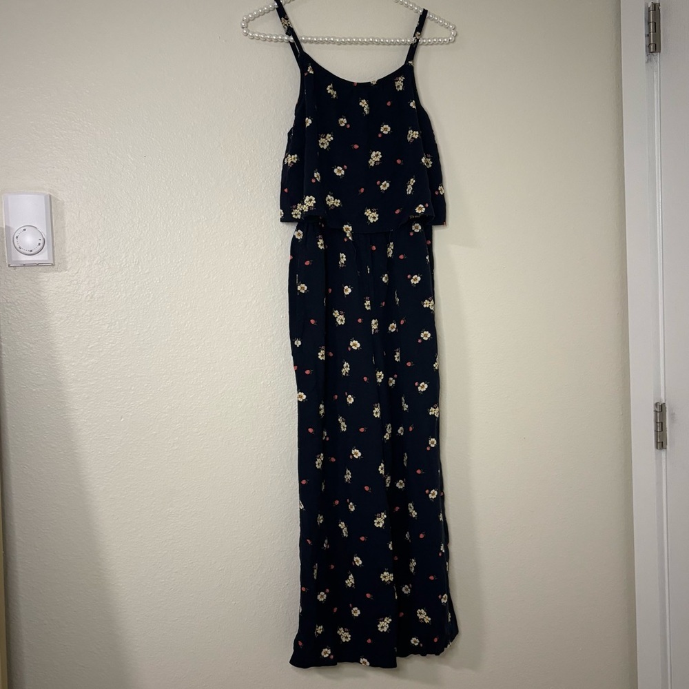 Abercrombie & Fitch Kids Blue Floral Ruffle Jumpsuit - Picture 5 of 7